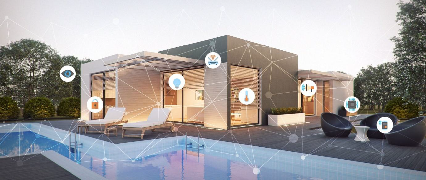 Maison connectée avec système domotique